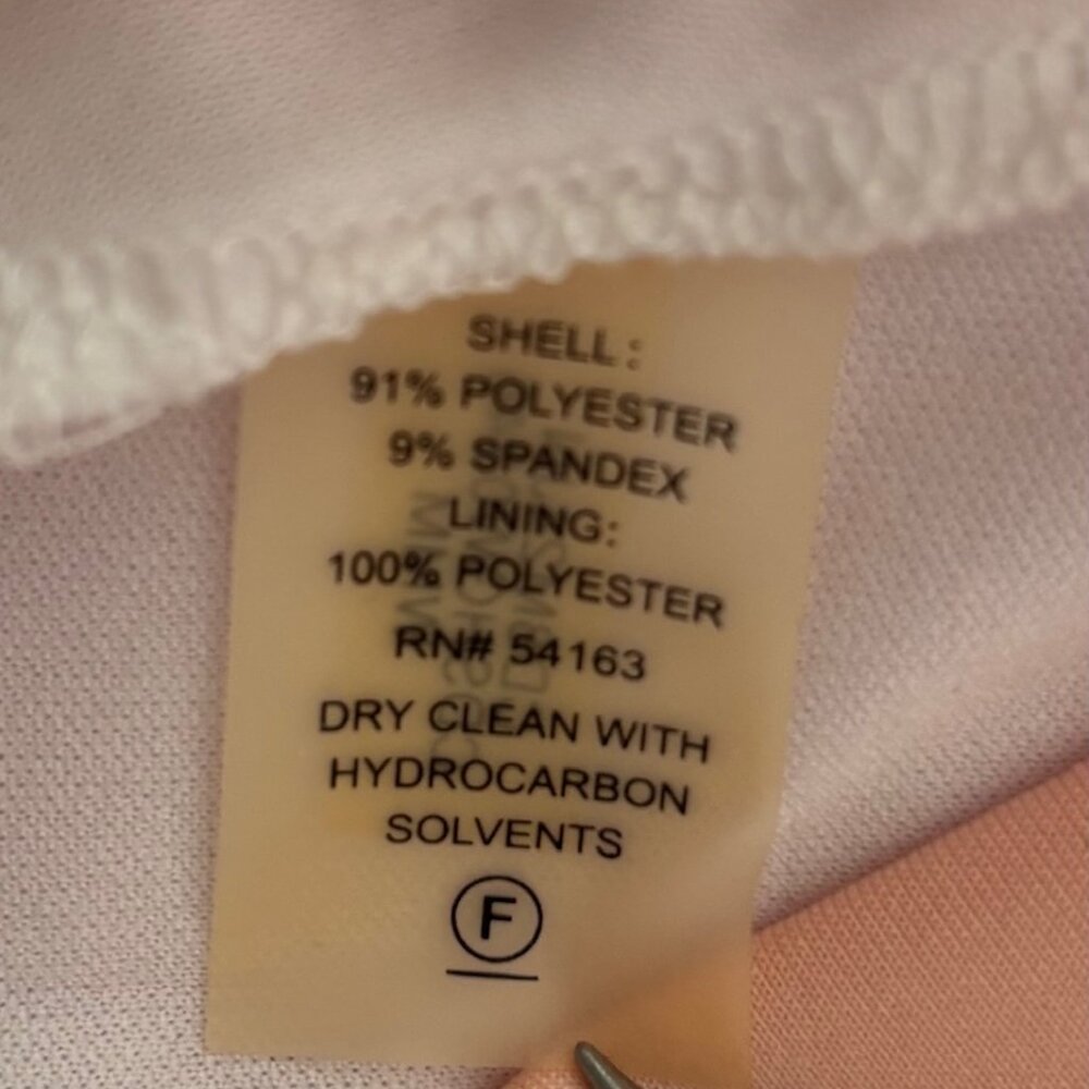 Calvin Klein Sleeveless Colorblock Mini Dress in White, Pink, Coral - Picture 4 of 4